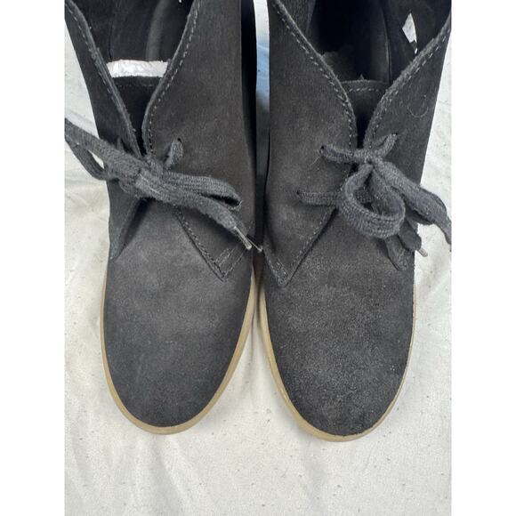 J Crew Chukka Boots Mens 7 Black Suede Lace Up Casual Desert Shoes